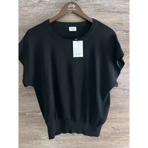 Short Story San Francisco Common Threads Black Top Sweater Minimalist New Sz M L